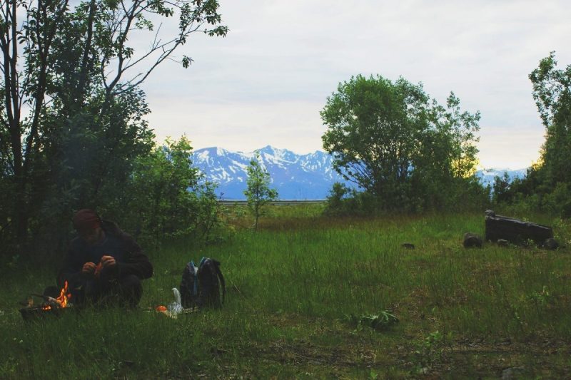 Het is heerlijk relaxen in de Noorse Fjorden. De Sami laten hun rendieren aan de kust lopen vanwege de muggen in het binnenland 