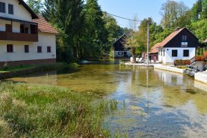 Huizen in Rastoke Kroatië