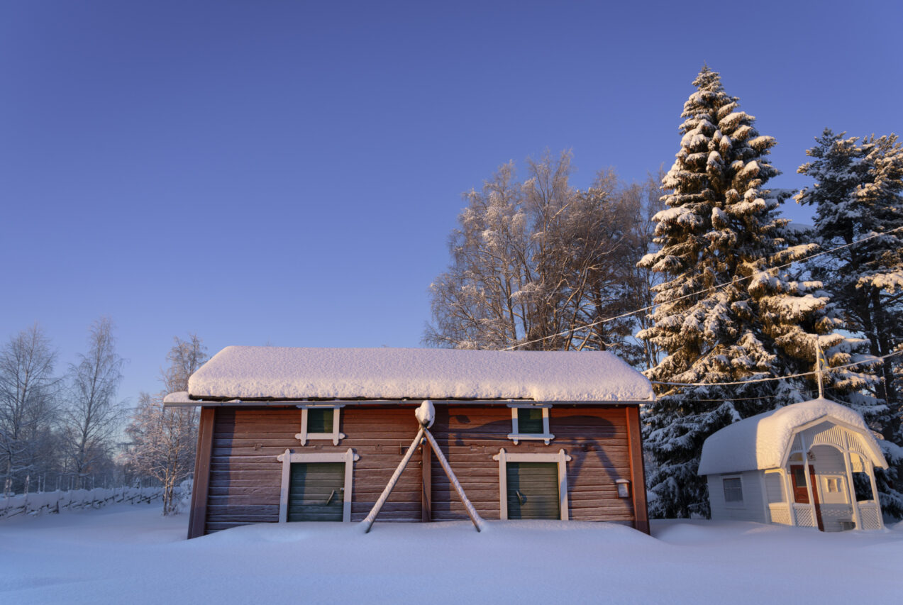 Gammelstad en het noorderlicht in Zweeds Lapland