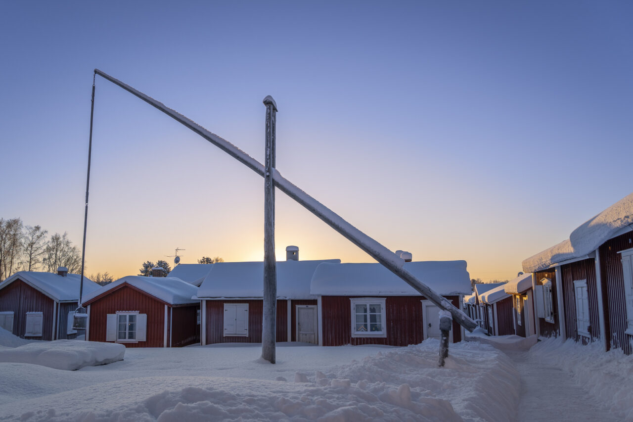 Gammelstad en het noorderlicht in Zweeds Lapland