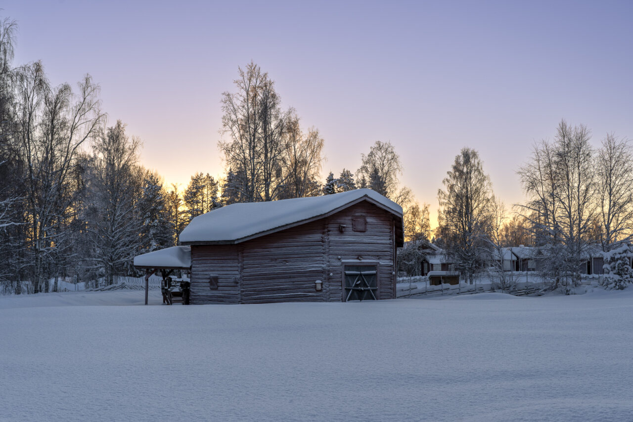 Gammelstad en het noorderlicht in Zweeds Lapland