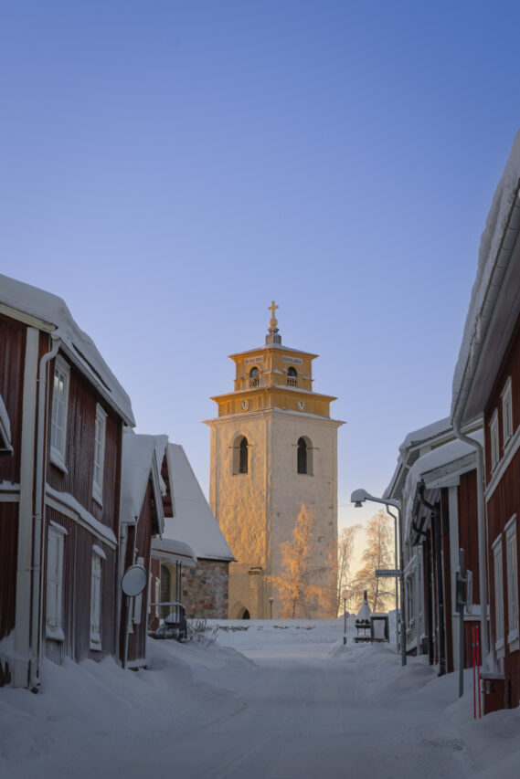 Gammelstad en het noorderlicht in Zweeds Lapland